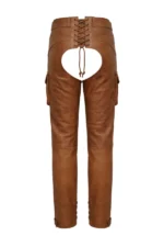 Frontier Cargo Big & Tall Leather Motorcycle Chaps Back View
