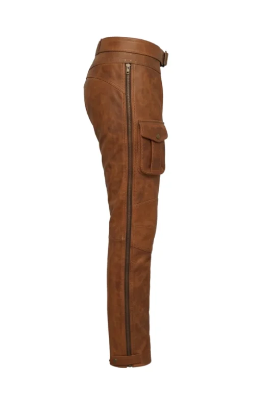 Frontier Cargo Big & Tall Leather Motorcycle Chaps Cargo Pocket Detail