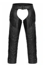 Frontier Fringe AirFlow Unisex Leather Motorcycle Chaps