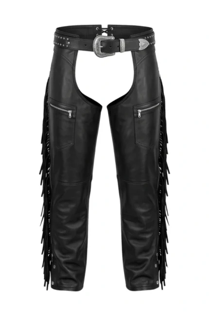 Frontier Legacy Big & Tall Fringe Leather Motorcycle Chaps
