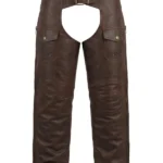 FrontierForge Heritage Big & Tall Leather Motorcycle Chaps