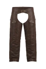 FrontierForge Heritage Big & Tall Leather Motorcycle Chaps