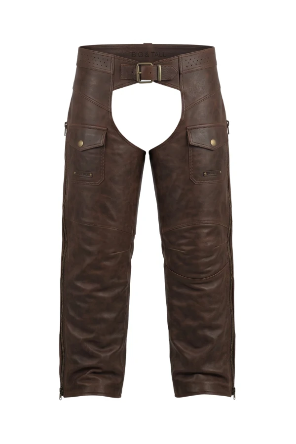 frontierforge-heritage-big-tall-leather-motorcycle-chaps FrontierForge Heritage Big & Tall Leather Motorcycle Chaps