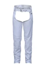 Frost Lace Women's White Leather Motorcycle Chaps