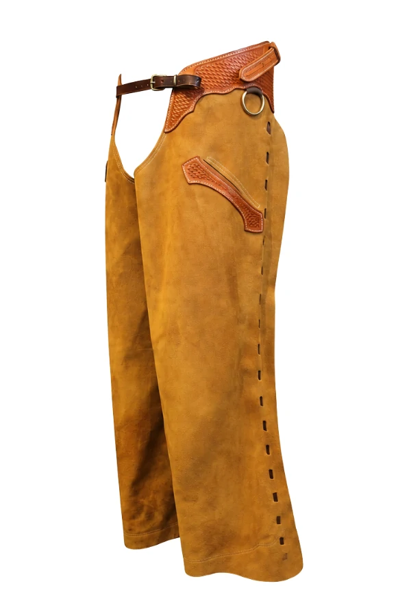 golden-heritage-tooled-suede-shotgun-chaps Golden Heritage Tooled Suede Shotgun Chaps