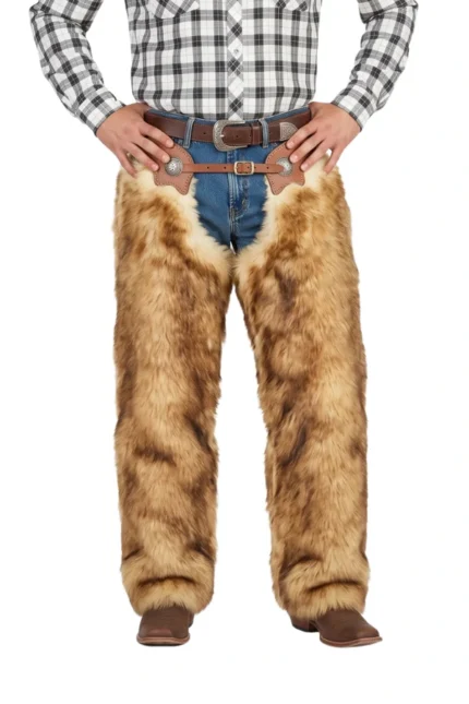 Golden Mesa Woolies Chaps with Hair-On Finish