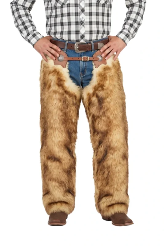 Golden Mesa Woolies Chaps with Hair-On Finish