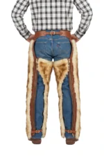 Golden Mesa Woolies Chaps with Hair-On Finish Back View