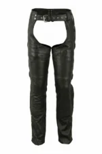 guardian black motorcycle leather chaps