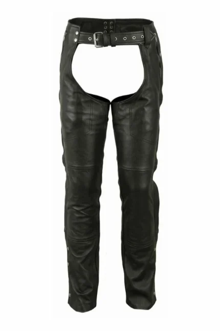 guardian black motorcycle leather chaps