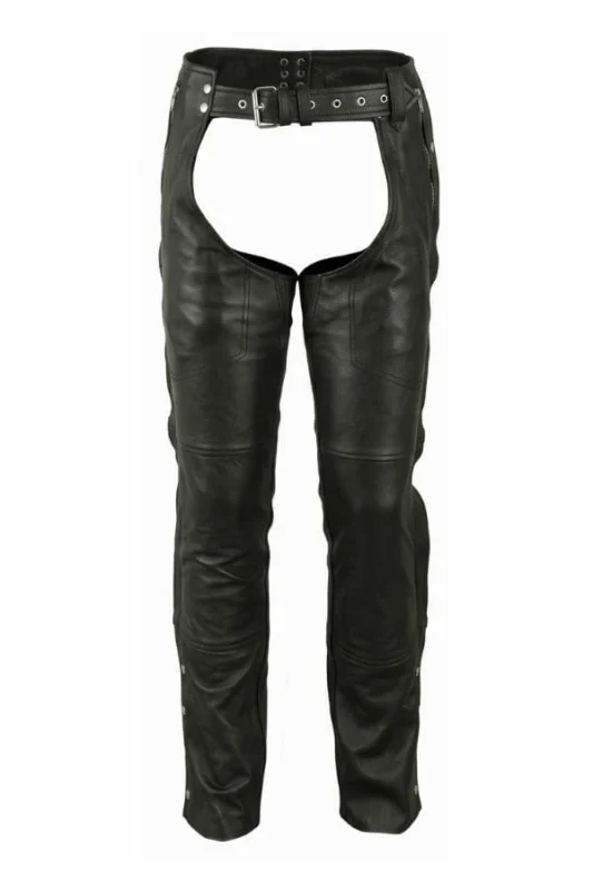 guardian black motorcycle leather chaps
