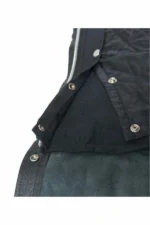 guardian black motorcycle leather chaps lining