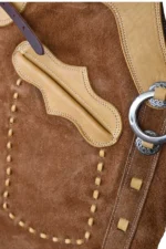 Heritage Two-Tone Suede Shotgun Chaps Pocket Details