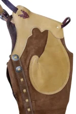 Heritage Two-Tone Suede Shotgun Chaps Yoke View