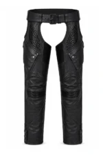 HexaVent Titan Unisex Leather Motorcycle Chaps