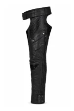 HexaVent Titan Unisex Leather Motorcycle Chaps Side View