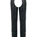 Iron Lace Women's Black Leather Motorcycle Chaps