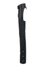 Iron Lace Women's Black Leather Motorcycle Chaps Side View
