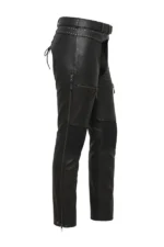 Iron Ridge Prestige Big & Tall Leather Motorcycle Chaps Studded Waist Detail