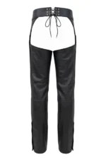 Iron Trail Adjustable Leather Motorcycle Chaps Back View