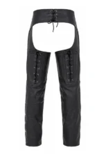 Iron Trail Leather Motorcycle Chaps Back View