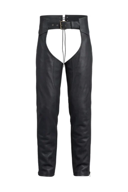 Ironcrest Men's Leather Motorcycle Chaps