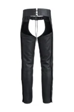 Ironcrest Men's Leather Motorcycle Chaps Back View
