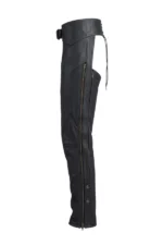 Ironcrest Men's Leather Motorcycle Chaps Side View