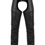IronStride Elite Big & Tall Leather Motorcycle Chaps