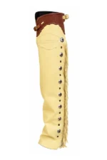 Ivory Leather Shotgun Chaps