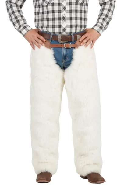 Ivory Ridge Woolies Chaps with Plush White Fur