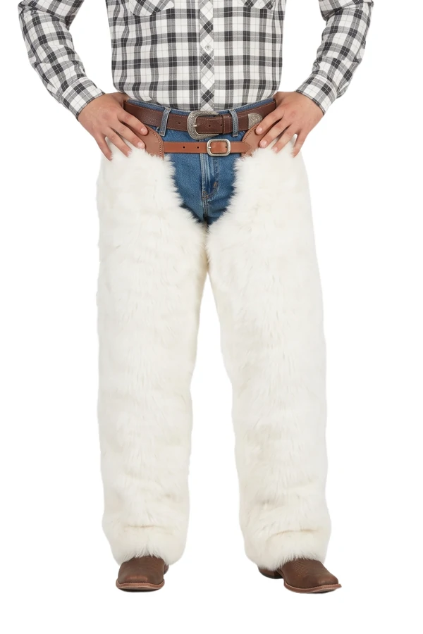 ivory-ridge-woolies-chaps-white-fur Ivory Ridge Woolies Chaps with Plush White Fur