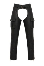 Midnight Valor Women's Big & Tall Leather Motorcycle Chaps