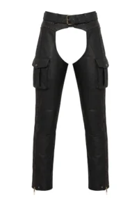 Midnight Valor Women's Big & Tall Leather Motorcycle Chaps