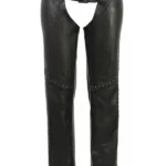 Nightfall Stud Women's Black Leather Motorcycle Chaps