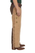 Prairie Sand Woolies Chaps with Concho Accents Side View