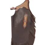 Ranchwood Brown Youth Western Chaps with Basketweave Yoke