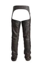 Rider Trail Brown Leather Motorcycle Chaps Back View