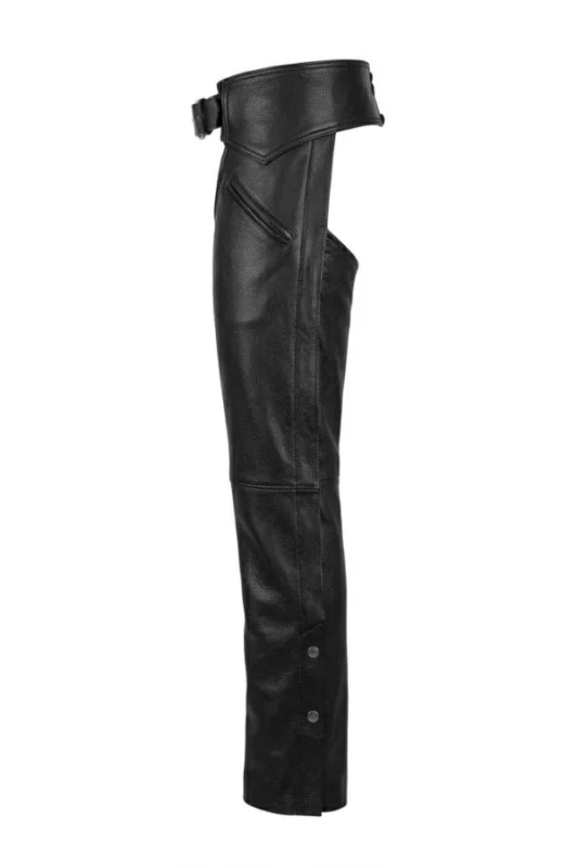 Road Guard Classic Leather Motorcycle Chaps Side View
