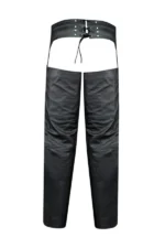 RoadVent Classic Unisex Leather Motorcycle Chaps Back View