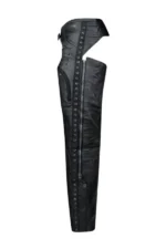 RoadVent Classic Unisex Leather Motorcycle Chaps Side View