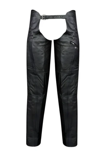 RoadVent Classic Unisex Leather Motorcycle Chaps