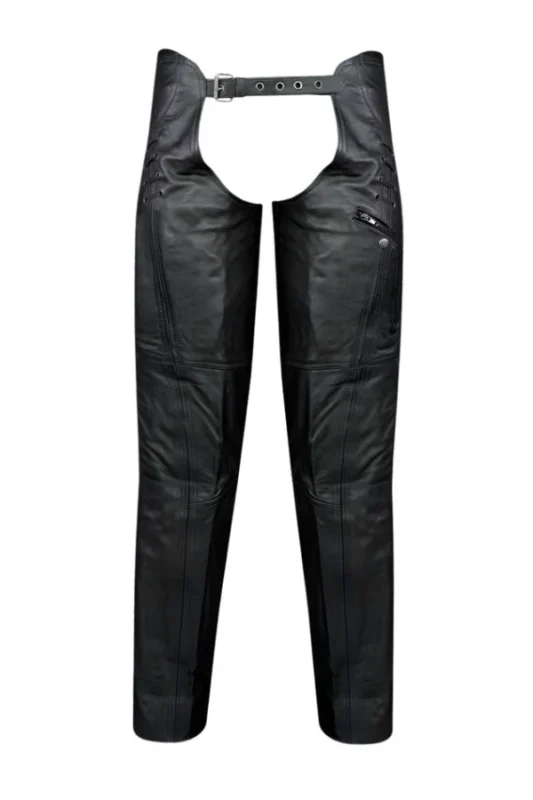 RoadVent Classic Unisex Leather Motorcycle Chaps