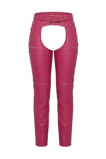 Rose Rider Elite Women's Big & Tall Leather Motorcycle Chaps