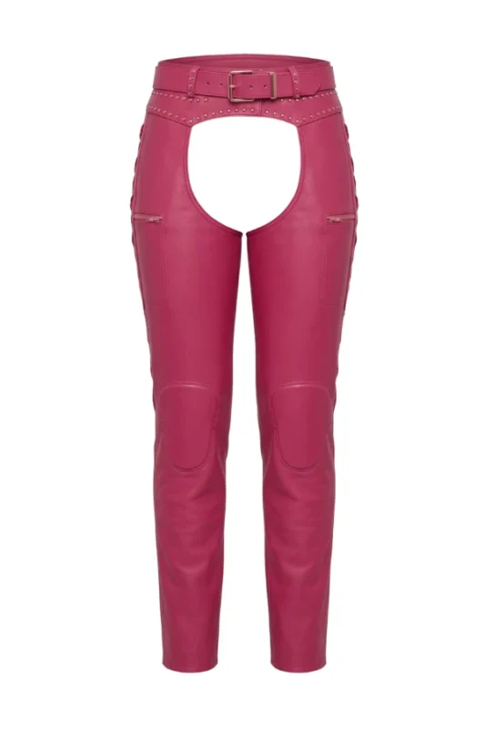 Rose Rider Elite Women's Big & Tall Leather Motorcycle Chaps
