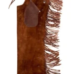 Rugged Brown Suede Fringe Shotgun Chaps