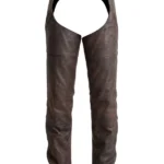 Rugged Trail Brown Leather Motorcycle Chaps