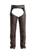 Rugged Trail Brown Leather Motorcycle Chaps