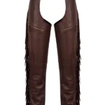 Rust Horizon Big & Tall Fringe Leather Motorcycle Chaps