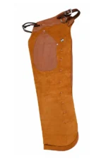 Rustic Trail Shotgun Chaps with Brown Leather Accents
